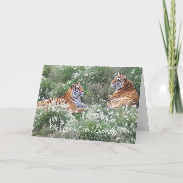 Tarjeta Fotografía de vida silvestre Tigres Personalizado  (Anverso)