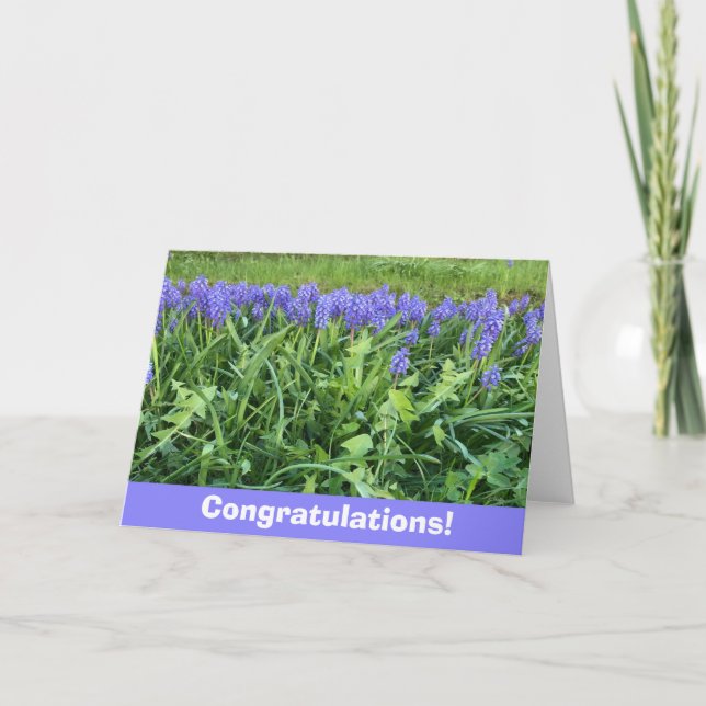 Tarjeta Fotografía de Violet Bluebells  (Anverso)