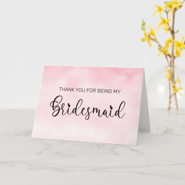 Tarjeta Fotografía del Corazón, Bridesmaid Gracias (flor amarilla)