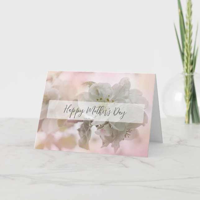 Tarjeta Fotografía del Día de la Madre con un florecimient (Anverso)