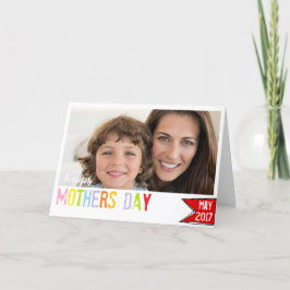 Tarjeta Fotografía del Día de la Madre Feliz tipografía co