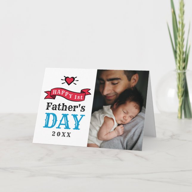 Tarjeta Fotografía del Feliz Día del Padre (Anverso)