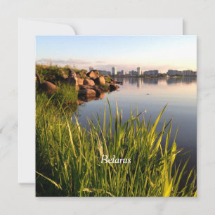 Tarjeta fotografía del paisaje de Bielorrusia