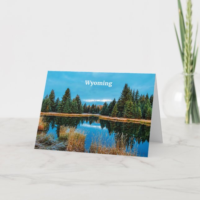 Tarjeta Fotografía del paisaje de Wyoming (Anverso)