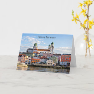 Tarjeta Fotografía del paisaje urbano de Passau, Alemania