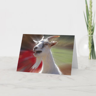 Tarjeta Fotografía divertida de la cabra de Tallking