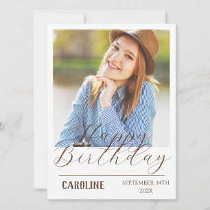Tarjeta Fotografía divertida personalizada y sencilla para