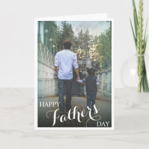 Tarjeta Fotografía elegante Feliz Día del Padre