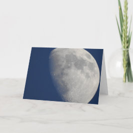 Tarjeta Fotografía en blanco del cierre de la luna