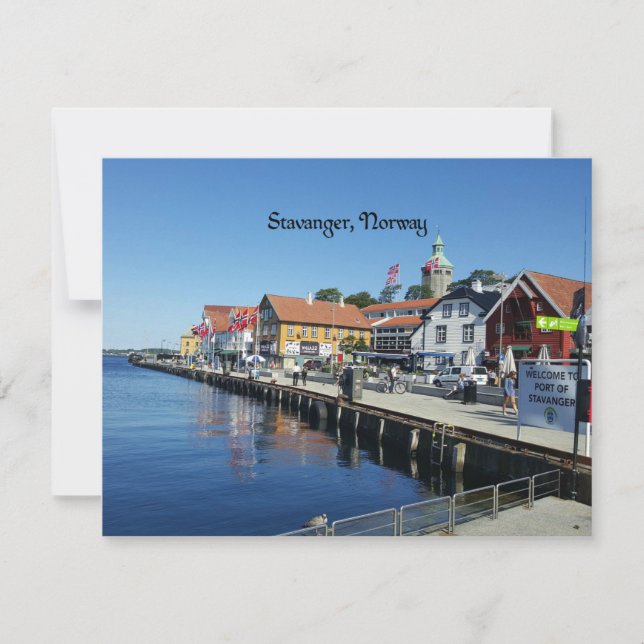 Tarjeta Fotografía escénica de Stavanger, Noruega (Anverso)