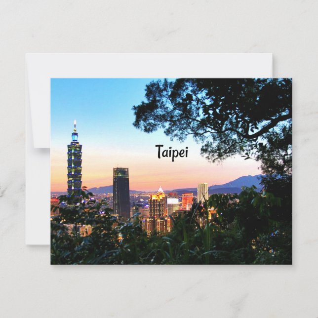 Tarjeta Fotografía escénica de Taipei, Taiwán (Anverso)