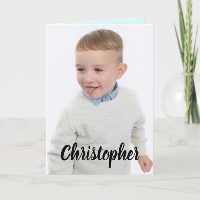 Tarjeta Fotografía especial del cumpleaños feliz (Anverso)