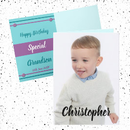 Tarjeta Fotografía especial del cumpleaños feliz