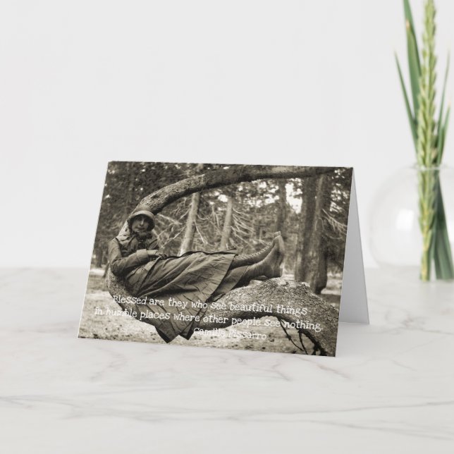 Tarjeta Fotografía inspiradora de cosecha femenina belleza (Anverso)