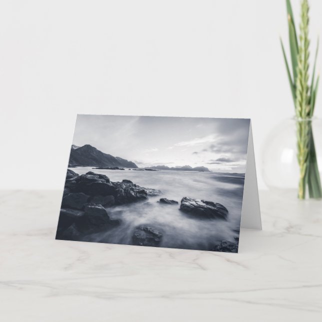 Tarjeta Fotografía monocroma de la capa marina (Anverso)