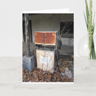 Tarjeta Fotografía original abandonada de la gasolinera…