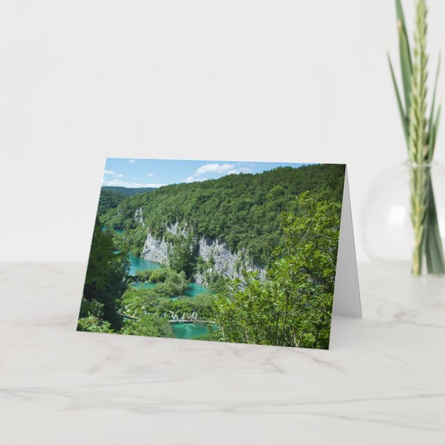 Tarjeta Fotografía paisajística de Plitvice Lakes Croatia (Anverso)