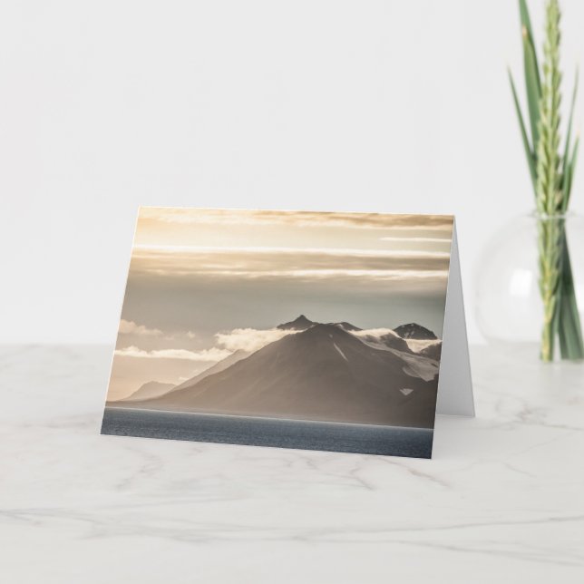 Tarjeta Fotografía panorámica de Svalbard (Anverso)