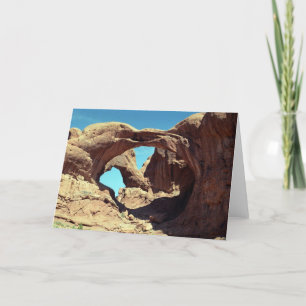 Tarjeta Fotografía panorámica del desierto de Arco Doble