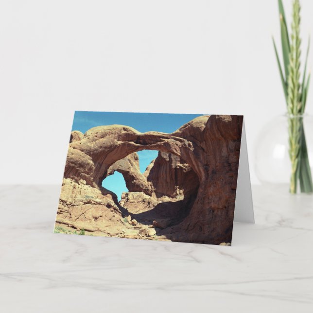 Tarjeta Fotografía panorámica del desierto de Arco Doble (Anverso)