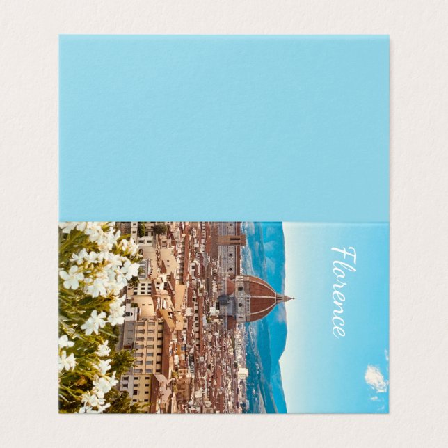 Tarjeta Fotografía personalizada de Florencia en Italia (Exterior desplegado)