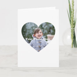 Tarjeta Fotografía personalizada de las parejas en forma d
