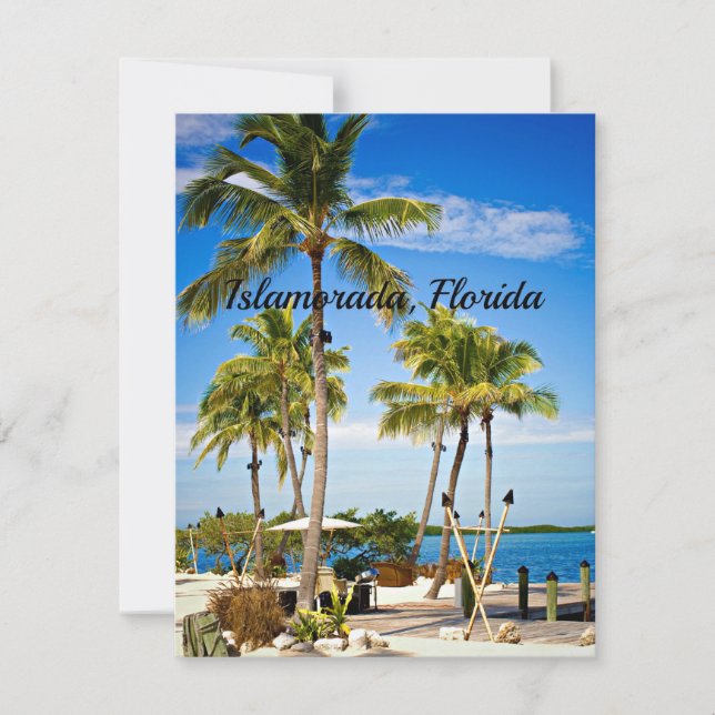 Tarjeta Fotografía tropical de Islamorada, Florida (Anverso)