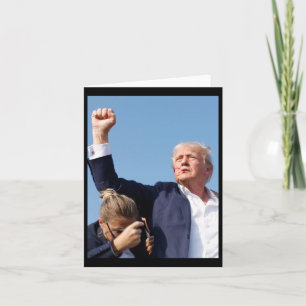 Tarjeta Fotografiando A Un Hombre Y Trump Se Pone Ahí Unfa