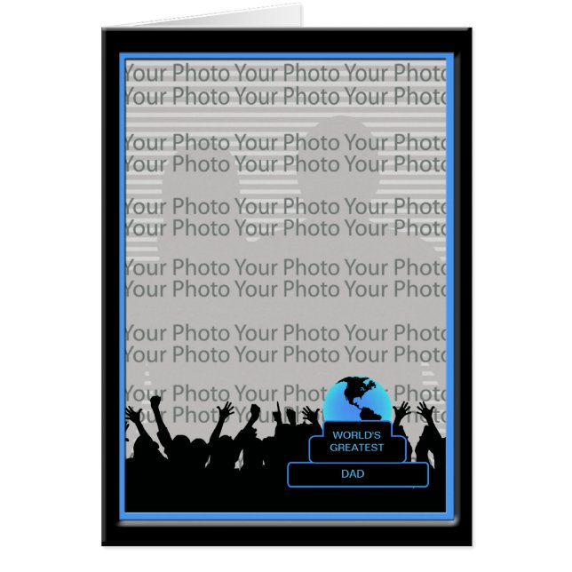 Tarjeta fotográfica 2 del premio más grande a papá (Frente)