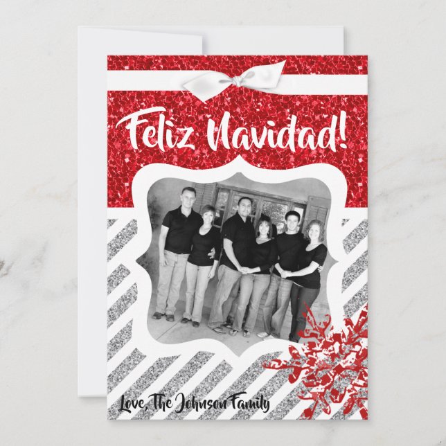Tarjeta fotográfica 5x7 para Navidades XMAS Purpur (Anverso)