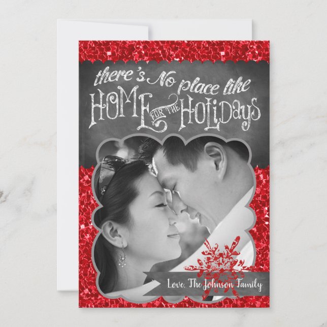 Tarjeta fotográfica 5x7 para Navidades XMAS Purpur (Anverso)