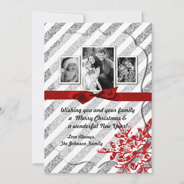 Tarjeta fotográfica 5x7 para Navidades XMAS Purpur (Anverso)