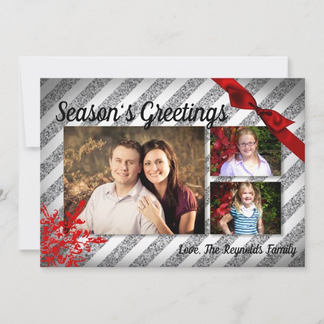 Tarjeta fotográfica 5x7 para Navidades XMAS Purpur (Anverso)