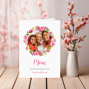 Tarjeta fotográfica acuarela del día de la madre p