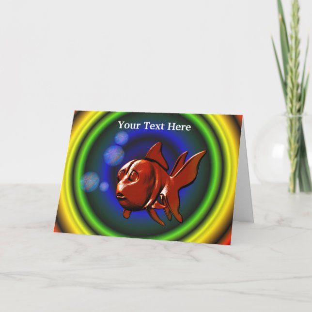Tarjeta fotográfica animada Red Goldfish (Anverso)