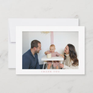 Tarjeta fotográfica Aniversario Simple Gracias