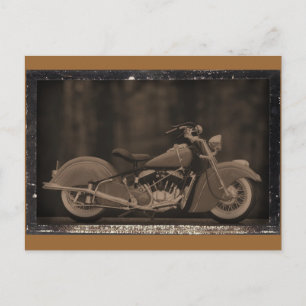 Tarjeta fotográfica anticuada para motocicletas