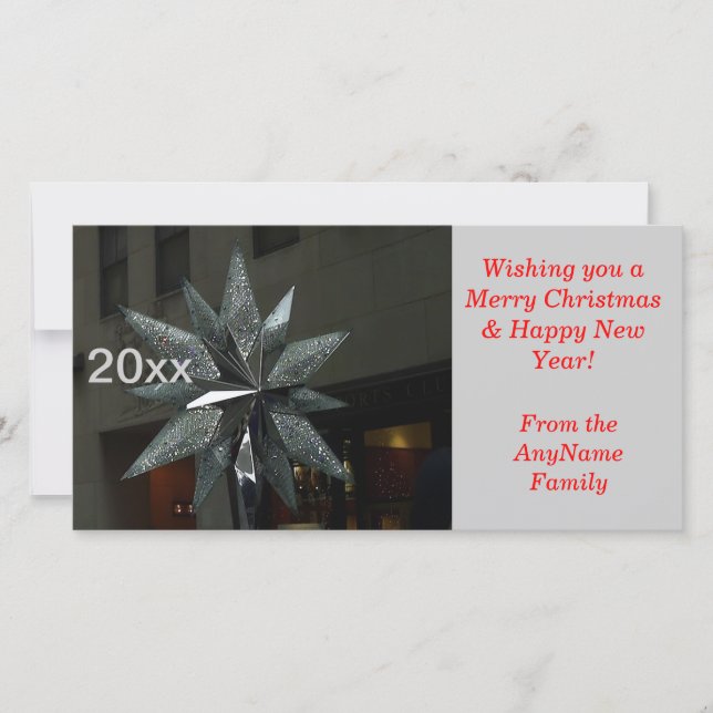 Tarjeta fotográfica anual Crystal Star (Anverso)