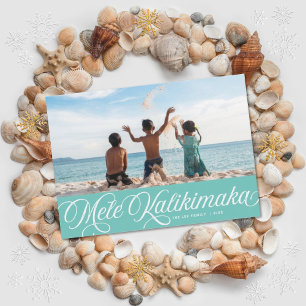 Tarjeta fotográfica Aqua de vacaciones hawaianas M