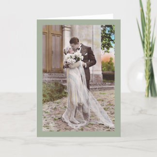 Tarjeta fotográfica Art Deco de Groom de los años 