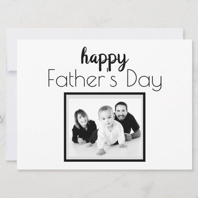 Tarjeta fotográfica Artsy Happy Father's Day (Anverso)