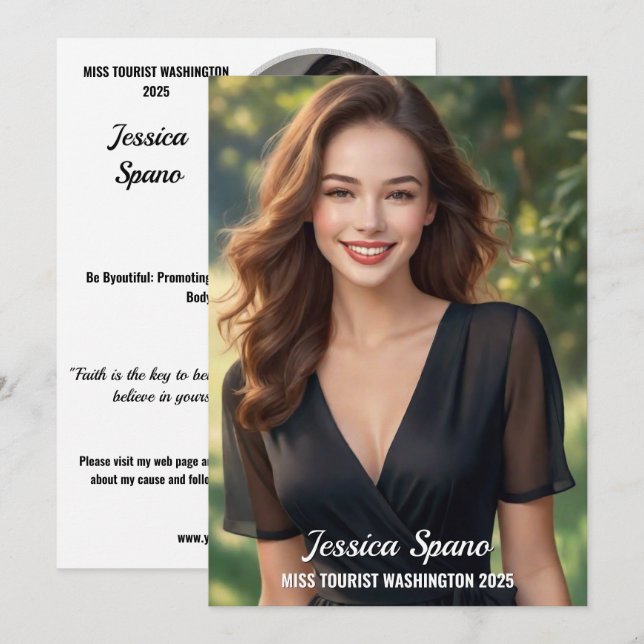 Tarjeta fotográfica automática de convoy sin borde (Anverso / Reverso)