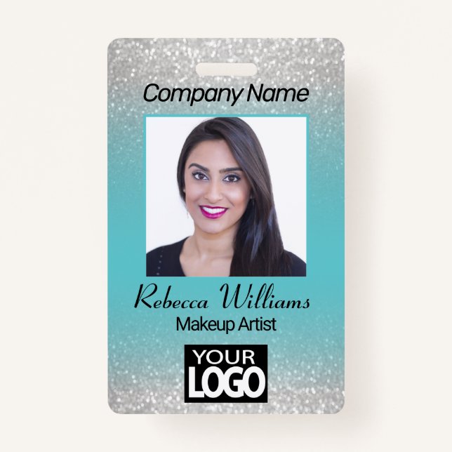 Tarjeta fotográfica - Azul con Purpurina falso (Anverso)