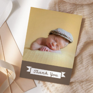 Tarjeta fotográfica Baby Shower Thank You (Colores