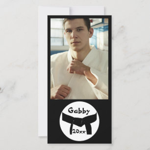 Tarjeta fotográfica básica de cinturón negro de ar