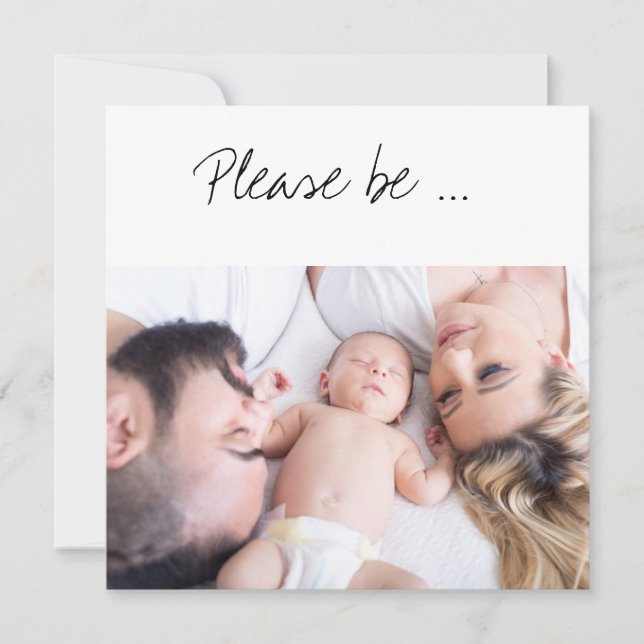 Tarjeta fotográfica "Be the Godparent Family" de n (Anverso)