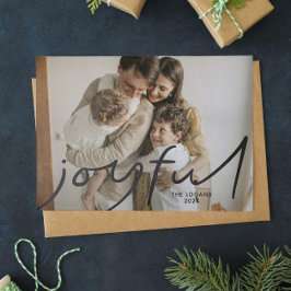 Tarjeta fotográfica Big Joy Holiday - negro