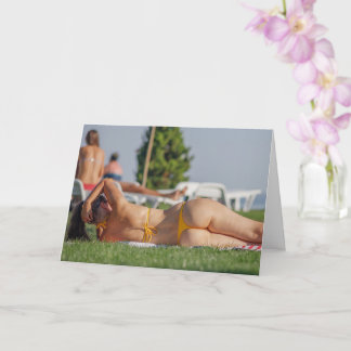 Tarjeta fotográfica Bikini de chica de anclaje sex