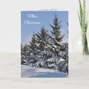 Tarjeta fotográfica blanca de Navidad de Janz