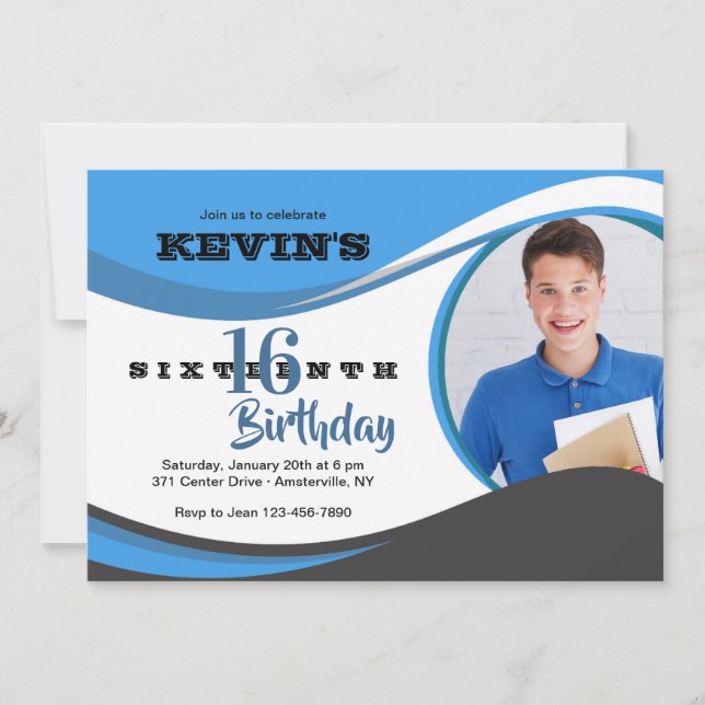 Tarjeta fotográfica Blue Wave (Anverso)